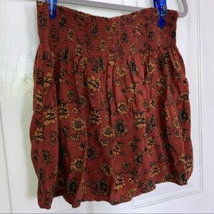 Mossimo Smock Waist Sunflower Mini Skirt